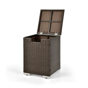 Rattan Gas Propane Tank Cover for 20 lbs Propane Tanks (Type: Fire Pits, Color: Brown)